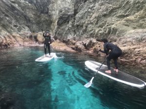 沖縄の無人島でのSUPツアー