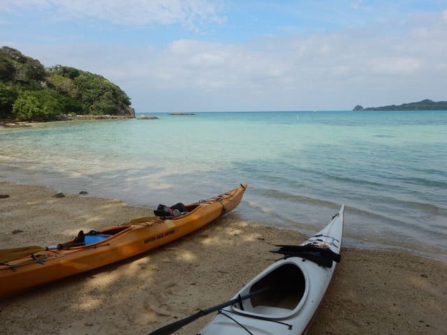 日本一早い海開きが行われる底地ビーチ