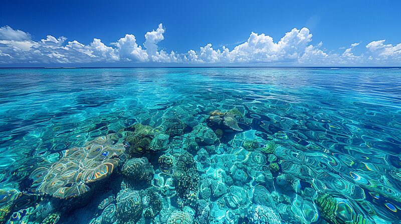 透明度の高い沖縄の海